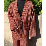 オレンジ | 【WC】ブラックギンガムジャケット 韓国 韓国ファッション セットアップ | WEGO【WOMEN】