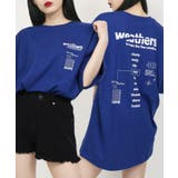 ブルー | 【WC】weathersロゴTシャツ | WEGO【WOMEN】