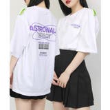 ホワイト | 【WC】SPACEタグプリントTシャツ | WEGO【WOMEN】
