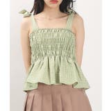 グリーン | 【WC】シャーリングノースリーブトップス | WEGO【WOMEN】