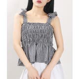 ブラック | 【WC】シャーリングノースリーブトップス | WEGO【WOMEN】