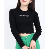 ブラック | 【WC】ロゴメロウリブトップス 韓国 韓国ファッション | WEGO【WOMEN】