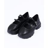 ブラック | 【WC】デザインソールストラップシューズ | WEGO【WOMEN】