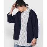 ネイビー | ダブルフェイスノーカラーカーデ(7) WE19AU07-M2430 | WEGO【MEN】