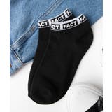 ブラック | FACTロゴショートソックス WE19AU09-LG3299 | WEGO【WOMEN】