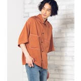 カラーステッチビッグ5分袖シャツ WE19SM05-M0709[品番:WG010038516