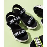 ブラック | ロゴベルトスポーツサンダル WE19SM06-LG0001 | WEGO【WOMEN】