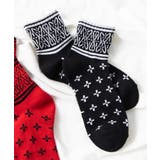 ブラック | バンダナ柄レギュラーソックス WE19WN10-MG5351 | WEGO【MEN】