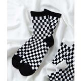 ブラック | チェッカーフラッグハイソックス WE19WN10-MG5353 | WEGO【MEN】