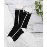 ブラック | タテラインソックス WE19WN11-MG6177 | WEGO【MEN】