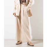 ナチュラル | リネンブレンドタックストレートパンツ WE20SM03-L1206 | WEGO【WOMEN】
