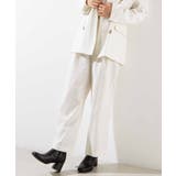 ホワイト | リネンブレンドタックストレートパンツ WE20SM03-L1206 | WEGO【WOMEN】