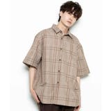 ブラウン系チェック1 | TRクラシックチェック5分袖シャツ WE20SM04-M1477 | WEGO【MEN】