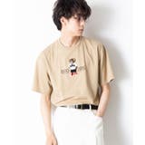 ベージュ | アニマルサガラ刺繍Tシャツ WE20SM04-M2846 | WEGO【MEN】
