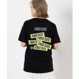 ブラック | FREESIZEバックプリントTシャツ WE20SM06-L4443 | WEGO【WOMEN】