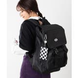 ブラック | パスケース付ロゴ刺繍リュック WE20SP12-LG6919 | WEGO【WOMEN】
