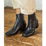 ブラック | スクエアショートブーツ WE20WN09 LG5004 | WEGO【WOMEN】