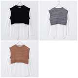 ロンTSETショートニットベスト 韓国 韓国ファッション 秋 冬 秋冬 | WEGO【WOMEN】 | 詳細画像5