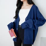 ブルー | ドロップショルダーニットカーディガン レディース メンズ | WEGO【WOMEN】