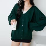ダークグリーン | ドロップショルダーニットカーディガン レディース メンズ | WEGO【WOMEN】