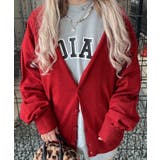 レッド | ドロップショルダーニットカーディガン レディース メンズ | WEGO【WOMEN】