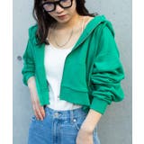 グリーン | ショートZIPパーカー レディース 春 | WEGO【WOMEN】