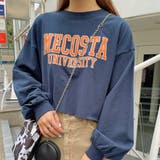 ネイビー | グラフィックショートロンT 韓国 韓国ファッション | WEGO【WOMEN】