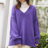 ビックシルエットVネックセーター 韓国 韓国ファッション[品番