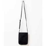 ブラックハラコ | フェイクレザーミニマルポシェット | WEGO【MEN】