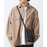 ブラッククロコ | フェイクレザーミニマルポシェット | WEGO【MEN】