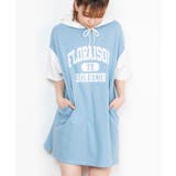 ブルー | フードレイヤードワンピース | WEGO【WOMEN】