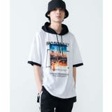 ホワイト | グラフィックレイヤードPPK(7分袖) | WEGO【MEN】