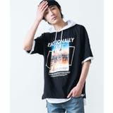 ブラック | グラフィックレイヤードPPK(7分袖) | WEGO【MEN】
