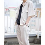 リネンライクフラップポケット5分袖シャツ | WEGO【MEN】 | 詳細画像32