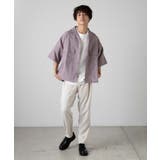 リネンライクフラップポケット5分袖シャツ | WEGO【MEN】 | 詳細画像36