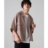 ピンク | リネンライクフラップポケット5分袖シャツ | WEGO【MEN】