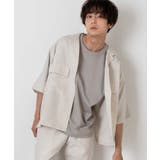 リネンライクフラップポケット5分袖シャツ | WEGO【MEN】 | 詳細画像1
