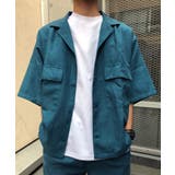 ターコイズ | リネンライクフラップポケット5分袖シャツ | WEGO【MEN】