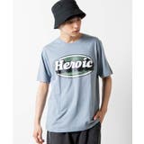サックス | オーバルロゴプリントTシャツ | WEGO【MEN】