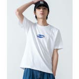 ホワイト | ワンポイントオーバルロゴプリントTシャツ | WEGO【MEN】