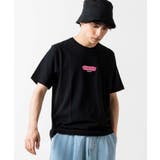 ブラック | ファイヤーロゴ刺繍Tシャツ | WEGO【MEN】