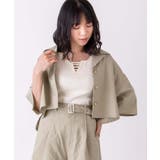 グリーン | リネンライクシャツジャケット | WEGO【WOMEN】