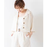 ホワイトアイボリー | リネンライクシャツジャケット | WEGO【WOMEN】