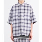 オンブレチェックルーズシャツ(5分袖) | WEGO【MEN】 | 詳細画像12 