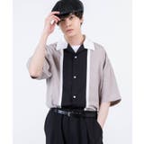 柄1 | カラースウィッチングBIGシャツ(5分袖) | WEGO【MEN】