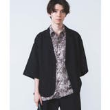 ブラック | ハーフスリーブビックシルエット5分袖テーラードジャケット | WEGO【MEN】