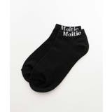 ブラック | Moitieロゴショートソックス WE21SP02 LG0006 | WEGO【WOMEN】