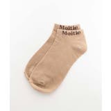 Lブラウン | Moitieロゴショートソックス WE21SP02 LG0006 | WEGO【WOMEN】