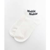ホワイト | Moitieロゴショートソックス WE21SP02 LG0006 | WEGO【WOMEN】