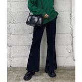 ブラック | ポンチセンタープレスフレアパンツ レディース フレア | WEGO【WOMEN】